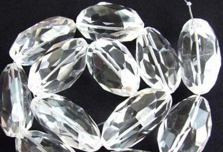 

FREE SHIPPING>>>@@ N712 AAA18x30mm Natural WhiteQuartz Oval Faceted Beads 15'