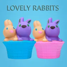 Детские игрушки для взрослых CuteKawaii Squishies счастливый Пасхальный кролик ароматизированный медленно поднимающийся сжимающийся сбор Пасхи MAR11