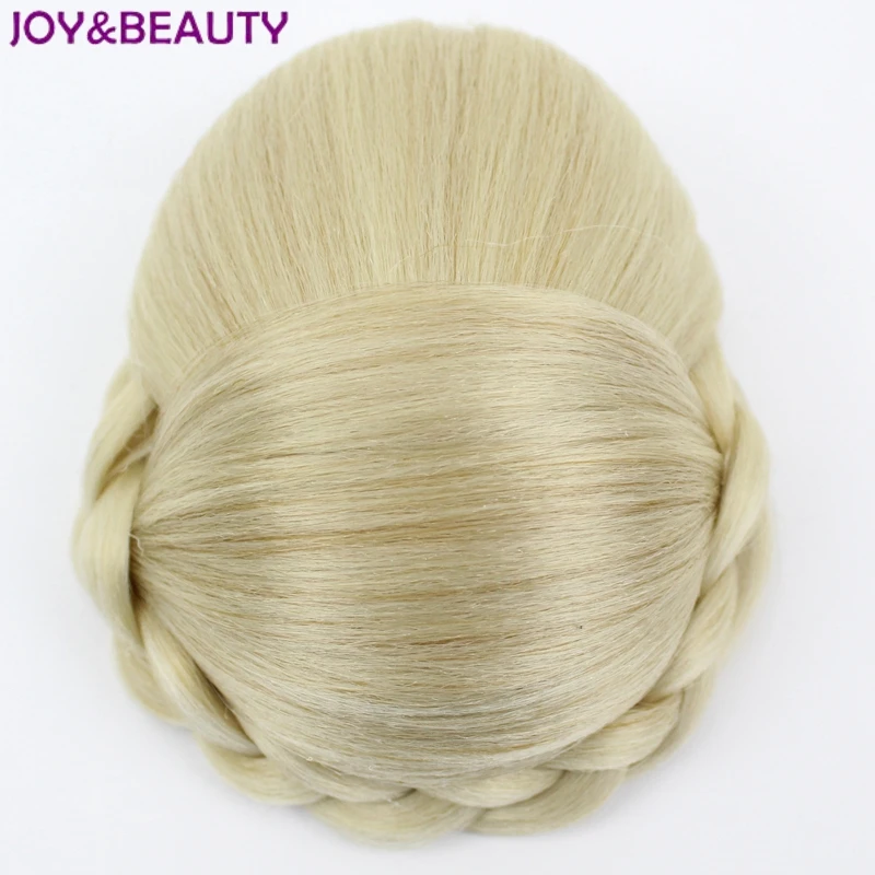 JOY&BEAUTY Synthetic Hair Braided Chignon Clip In Hair Bun Womens Donut Roller Hair Piece High Temperature Fiber 6Colors JOY&BEAUTY Synthetic Hair Braided Chignon Clip In Hair Bun Womens Donut Roller Hair Piece High Temperature Fiber 6Colors