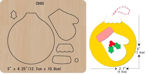 Новые рождественские украшения деревянные высечки скрапбукинга C-960 резки штампов нескольких размеров