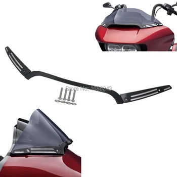 

New Aluminum Alloy Split Windshield Center w/ Side Trim Fit For Harley Davidson Road Glide FLTRX 2015 2016 2017 High Quality