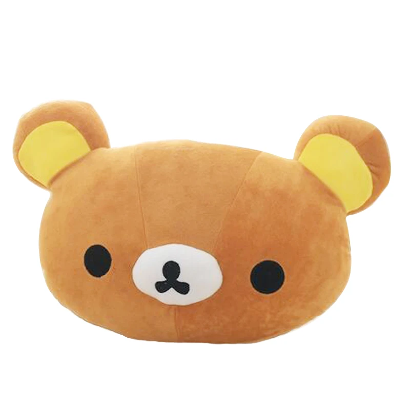 50*30 см мультфильм Rilakkuma плюшевые подушки мягкий укомплектованный легкий медведь плюшевые игрушки милый Релакс медведь диван подушка детский подарок - Цвет: Цвет: желтый