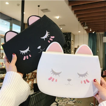 

Cute Cat PU Leather Cover Tablet Stand for Apple iPad 4 9.7 2018 Air 2 3 Pro 11 10.5 Mini 4 5 Flip Cartoon Protective Case Bag