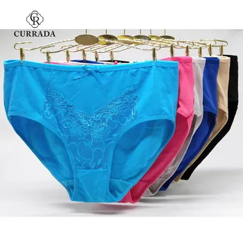 

6pieces/lot Underwear women plus size panties Lace hollow briefs cotton underpant high waist intimate woman panty XXXXL XXXL XXL