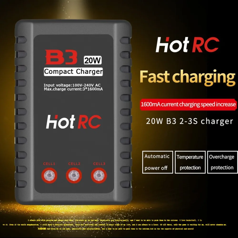 HOTRC B3 20 Вт 1.6A 110 240 В переменного тока светодиодный индикатор Батарея баланс