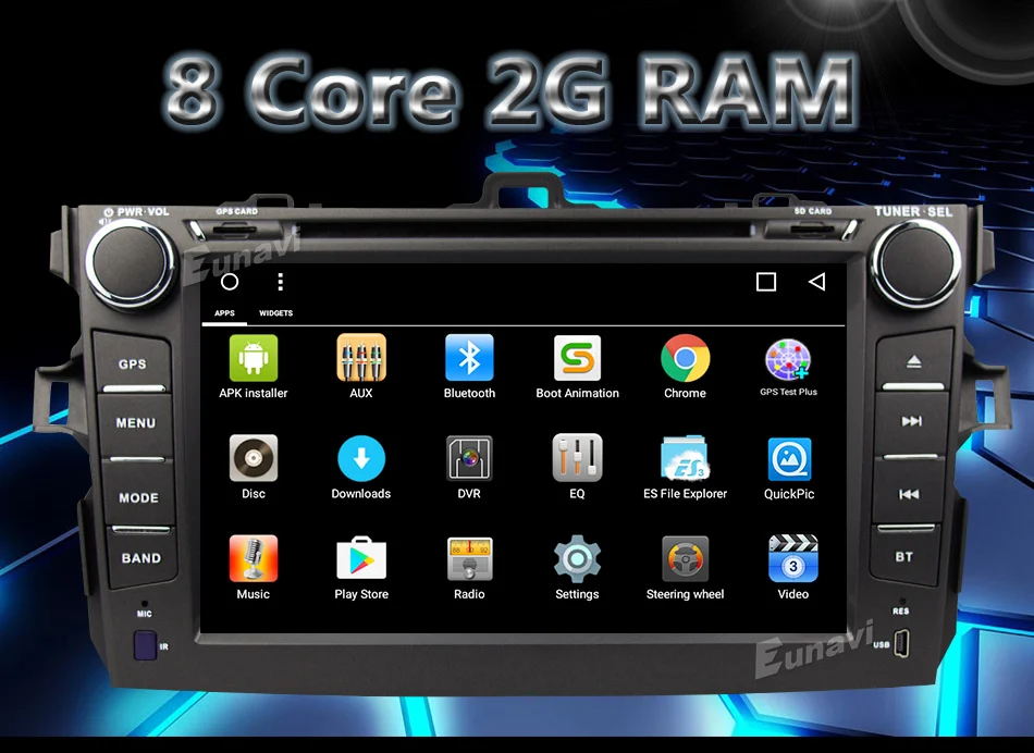 Flash Deal Octa core 2 din Android 8.1 car dvd radio player stereo gps for Toyota Corolla 2007 2008 2009 2010 2011 2G RAM capacitive screen 0