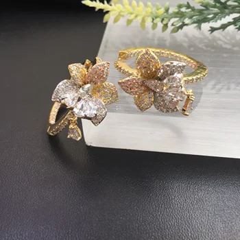 

Lanyika Fashion Jewelry Luxury Stereo Palm Leaf Elegant Delicate Micro Plated Party Romantic Earrings Banquet Daily Best Gift