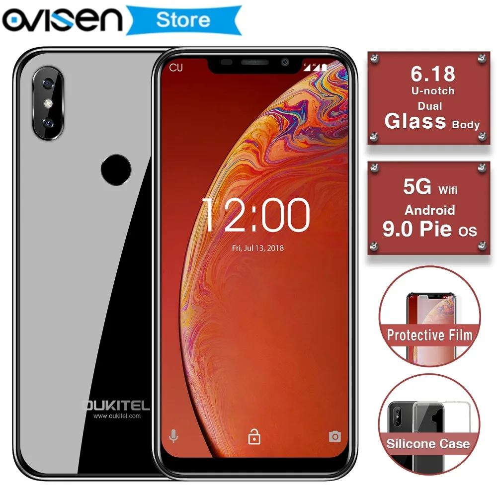 OUKITEL C13 Pro 5G/2,4G wifi смартфон 6,1" 19:9 Face ID 2 ГБ 16 ГБ Android 9,0 Telefone MT6739 Четырехъядерный 4G LTE мобильный телефон