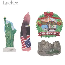 Lychee Life USA смола магнит на холодильник креативный 3D кантри Пейзаж холодильник магнитная наклейка украшение дома подарки для путешествий