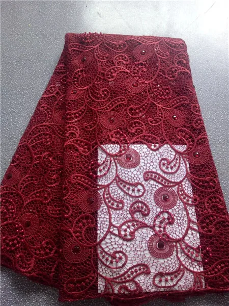 

The latest French design of lace fabric fabrics, Nigerian dress lace has exquisite gems of quality fabrics