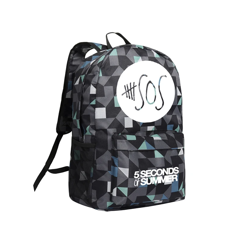 

Zshop 5sos Bcakpacks Famous Singer Symbol Mochila Boys and Girls Rucksack 5 Seconds of summer School Backpack