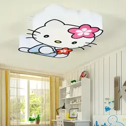 Hello Kitty Потолочные светильники светодиодные энергосберегающие потолочные Лампы для мотоциклов дома Освещение в помещении Для детей номер