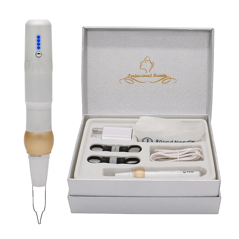 Free Shipping 1 Set LED Semi-Permanent Eyebrow and Lip Munsu Beauty Makeup Machine Kit With LED Tattoo Gun and Liberty Needles