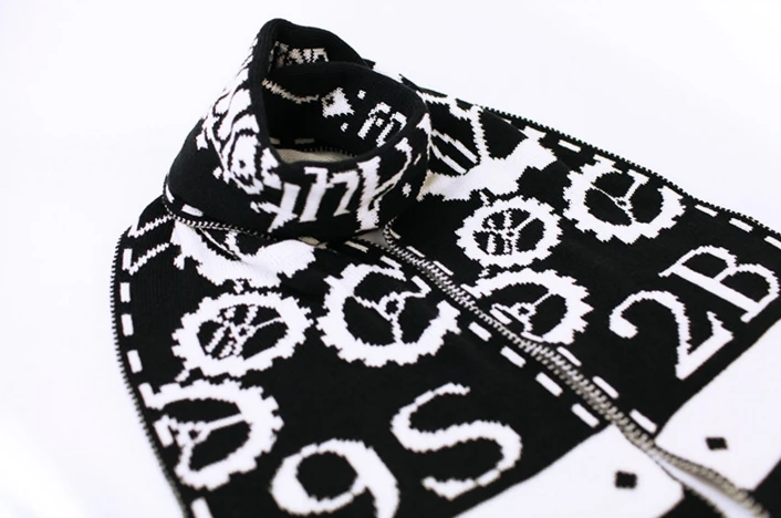 NieR Automata YoRHa No. 2 Type B For the Glory of Mankind Cosplay 6.7Feet Warm Soft Knitting Scarf