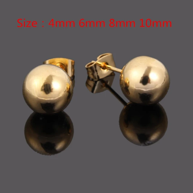 MoonliDesigns Buy Tiny Gold Ball Studs Round Earrings Online India | Ubuy