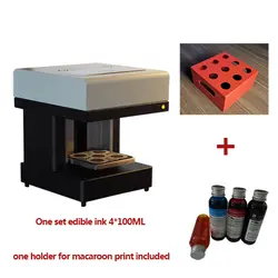 4 чашки 3D селфи Cofee пицца Macaroons еда принтер съедобные чернила в комплекте