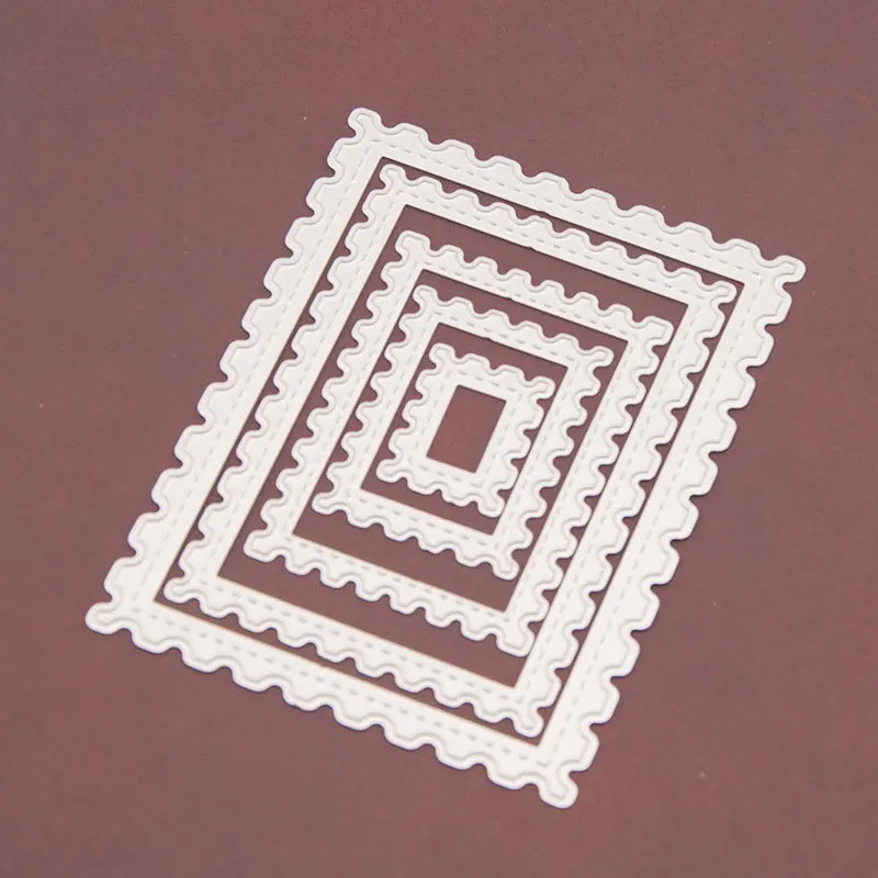 5 шт. прямоугольная рамка штампа формы металлические режущие штампы DIY штампы для скрапбукинга ремесло тиснение делая трафареты