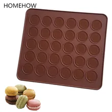 1 шт./лот 30 полости вокруг Форма Силиконовые Маскарона Коврики 29*26 см Кухня выпечка Инструменты Духовка Круглый миндаля пирог Простыни pad