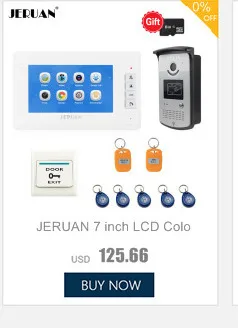 JERUAN Home 2 белый дверной звонок Домофон 7 ''ЖК-Видео дверной телефон домофон комплект 2 монитора 700TVL RFID доступ COMS камера