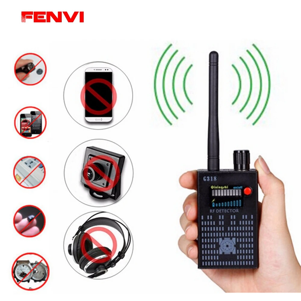 

Full Range Anti-Spy Bug Wireless Signal Detector Anti Candid Camera Hidden Signal GSM Device Finder Privacy Protect Security RF