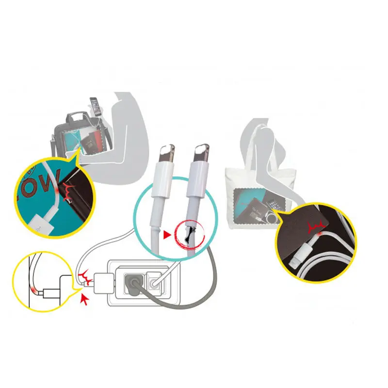 USB data cable protector for iphone 5