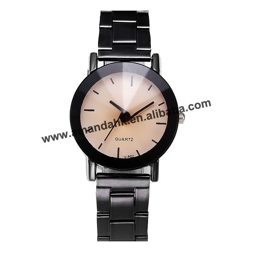Горячая Распродажа Cretive новые металлические мужские и женские часы-браслет сплав пару модные часы VK 802 - Цвет: samll black tea