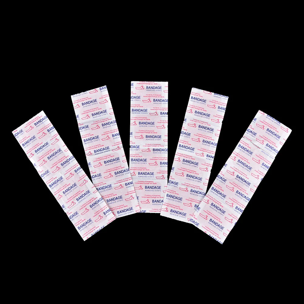 20Pcs Square Band Aid Disposable Sticking Plaster Bandage Waterproof Breathable Essential Hemostasis First Aid Family Pack