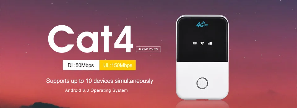 TIANJIE разблокированный 4G Wifi роутер Точка доступа CAT4 3g/4G LTE 150 Мбит/с 6000 мАч дорожный роутер power Bank мобильный роутер со слотом для sim-карты
