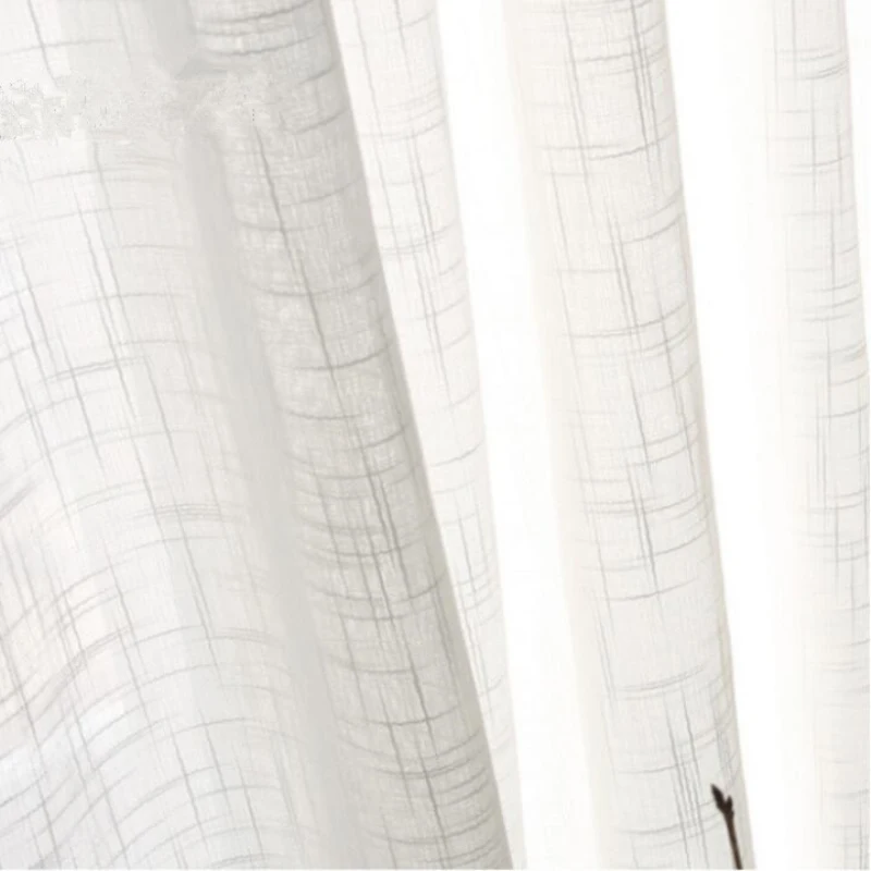 Серая занавеска s однотонная прозрачная вуаль на окно Современная гостиная кухня занавеска Тюль фиолетовая ткань белый Cortinas Rideaux X273#30