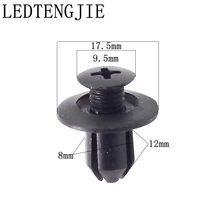 100 шт. 8 мм отверстия автомобиля универсального назначения Пластик расширения заклепки украшение автомобиля папку дверь Push-Тип обрезки плиты фиксированные клипы