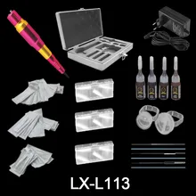 Перманентный макияж комплект татуировки ручка карандаш для бровей и губ вышивка блок питания наконечники игл для татуажа набор чернил кольцо чашки