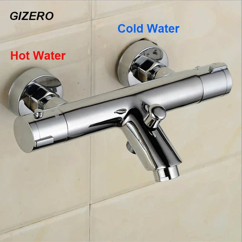 Gizero Bathroom Thermostatic Mixing Valve Shower Faucet