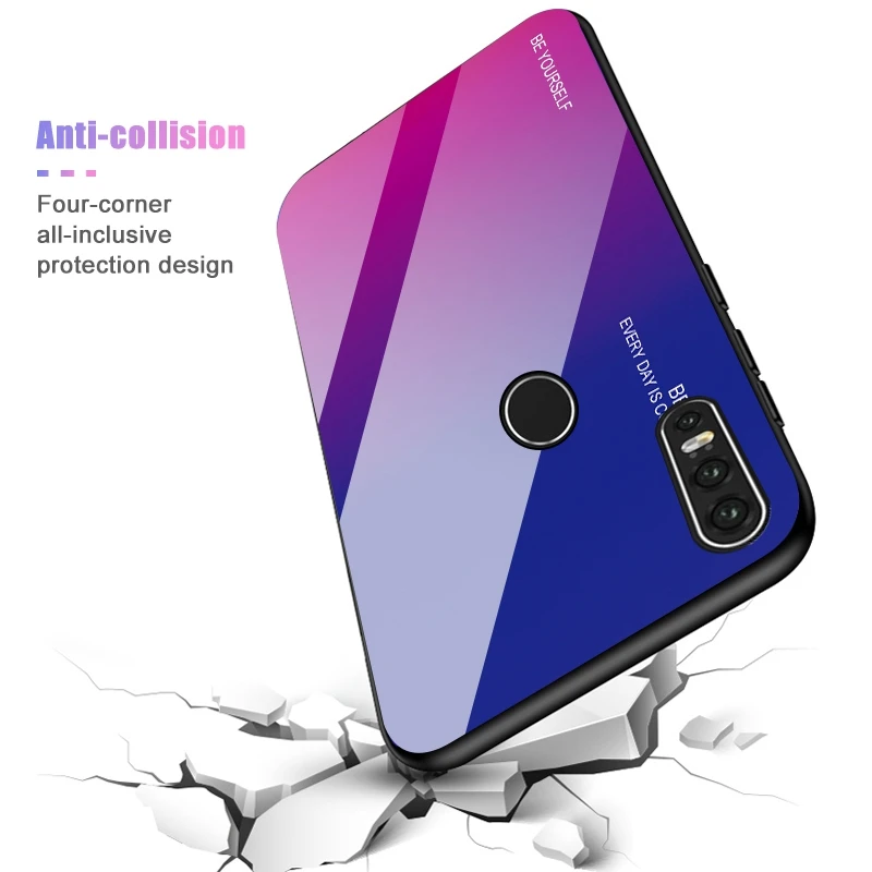 Стеклянный чехол для Huawei P30 P20 Mate 10 20 Lite Pro Роскошный телефона P Smart Y9 2019 Nova 2i 3 3i 4