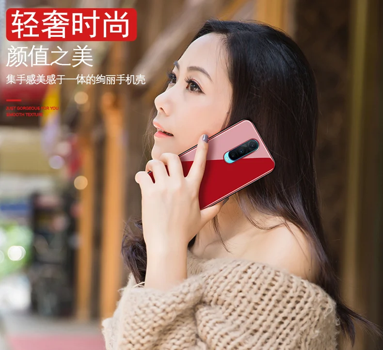 Tempered Glass Case for OPPO R17 Pro R17Pro Hybrid Hard PC Soft TPU Mirror Surface Glass Back Cover for OPPO R17 R 17 Case