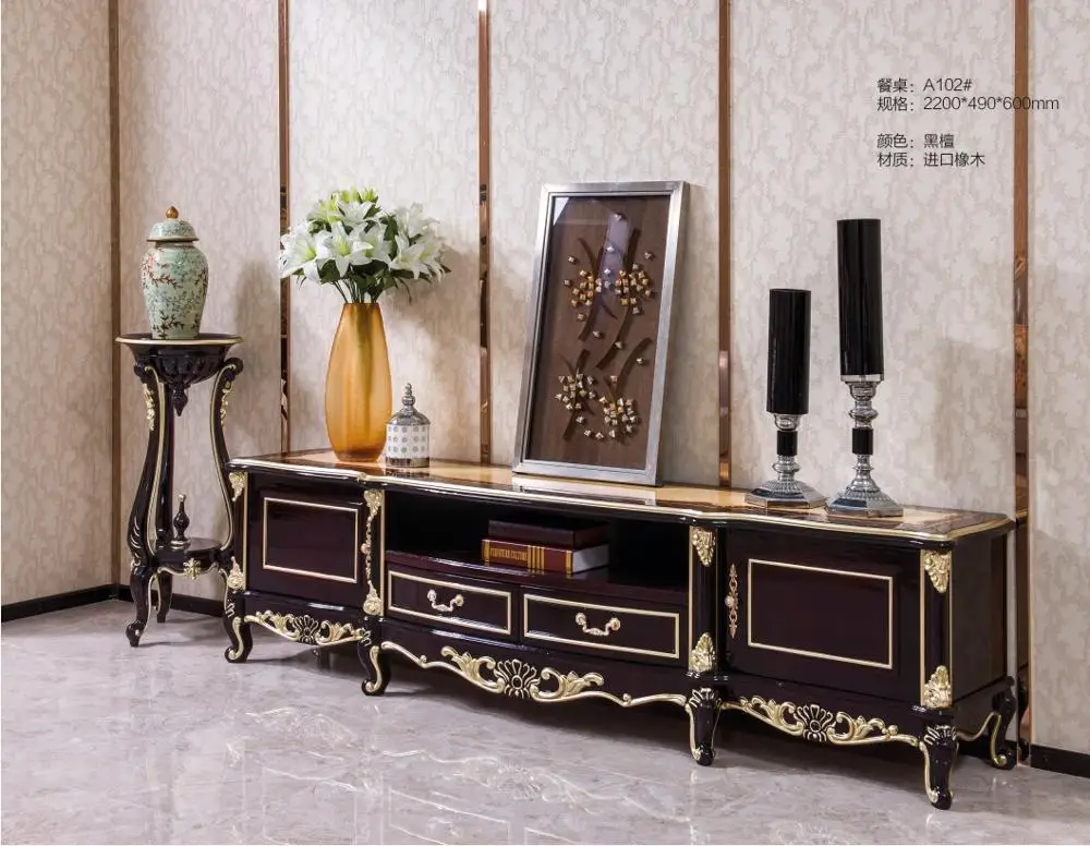 cheap Antique High Living Room Wooden furniture lcd TV Stand DNVA102