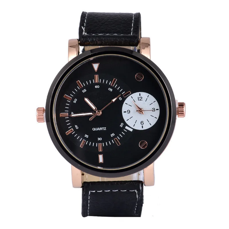 

Chronograph Watch double pointer dial Men simple fashion business high quality watch quartz watch for gift relogio masculino