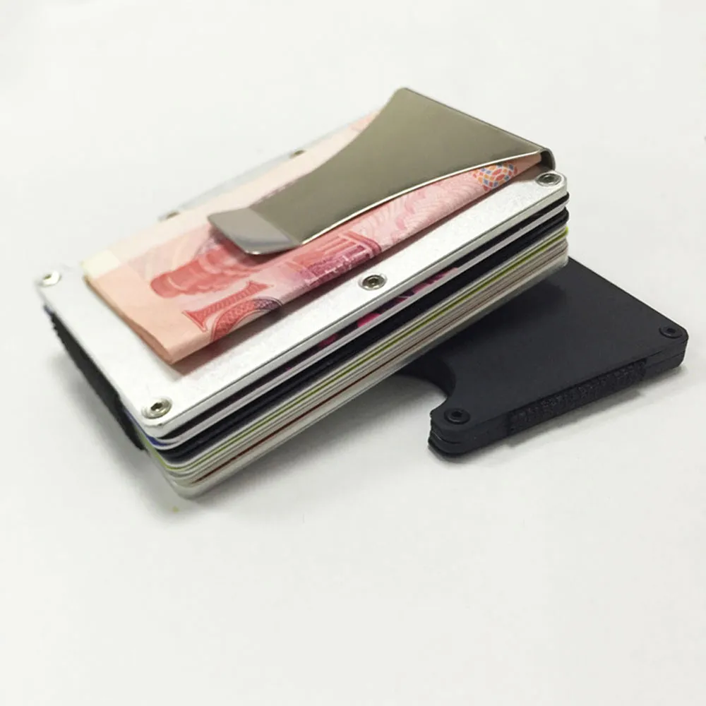 Мужской металлический кошелек металлический Rfid блокирующий держатель для карт тонкий кредитный держатель для карт кошелёк для банковских карт Чехол для карт 10,18