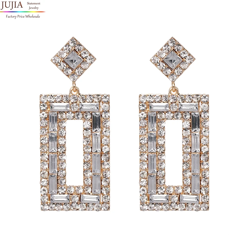 New fashion jewelry women crystal vintage statement stud Earrings for women jewelry Factory Price wholesale