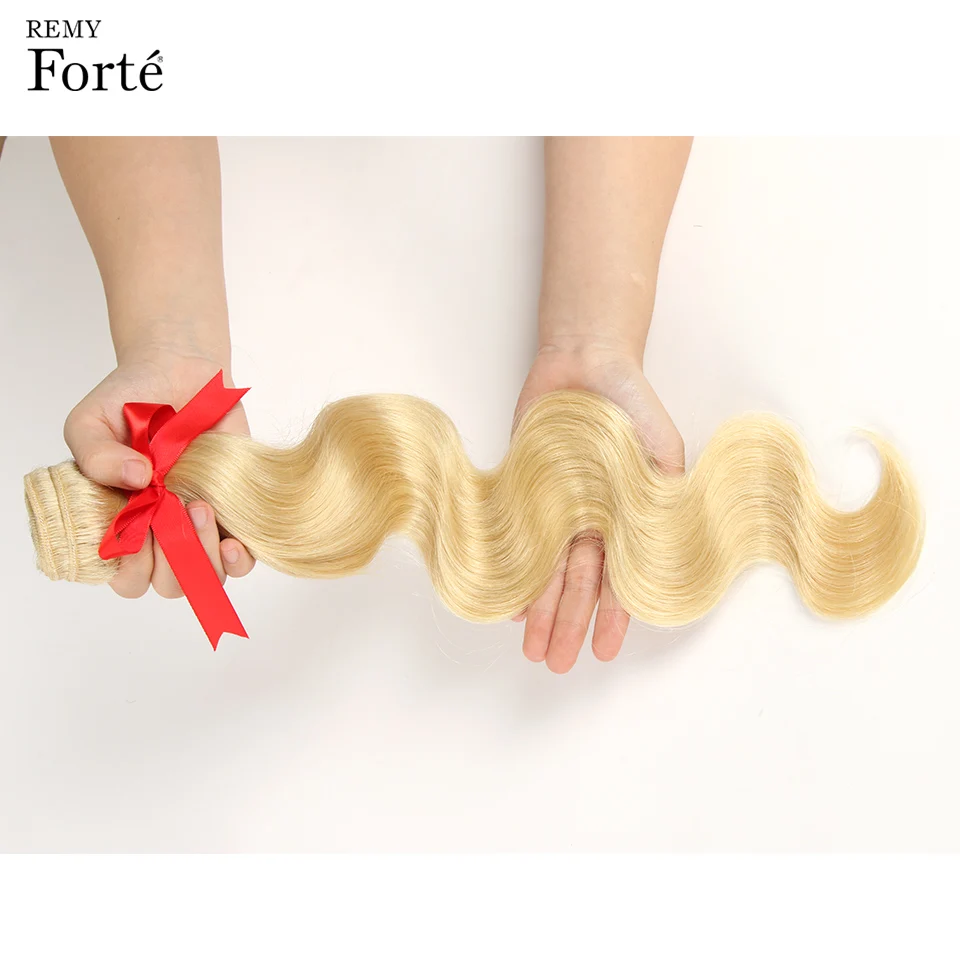 Remy Forte 613  Blonde Bundles With Closure Body Wave Bundles With Closure Brazilian Hair Weave Bundles 3/4 Bundles Human Hair