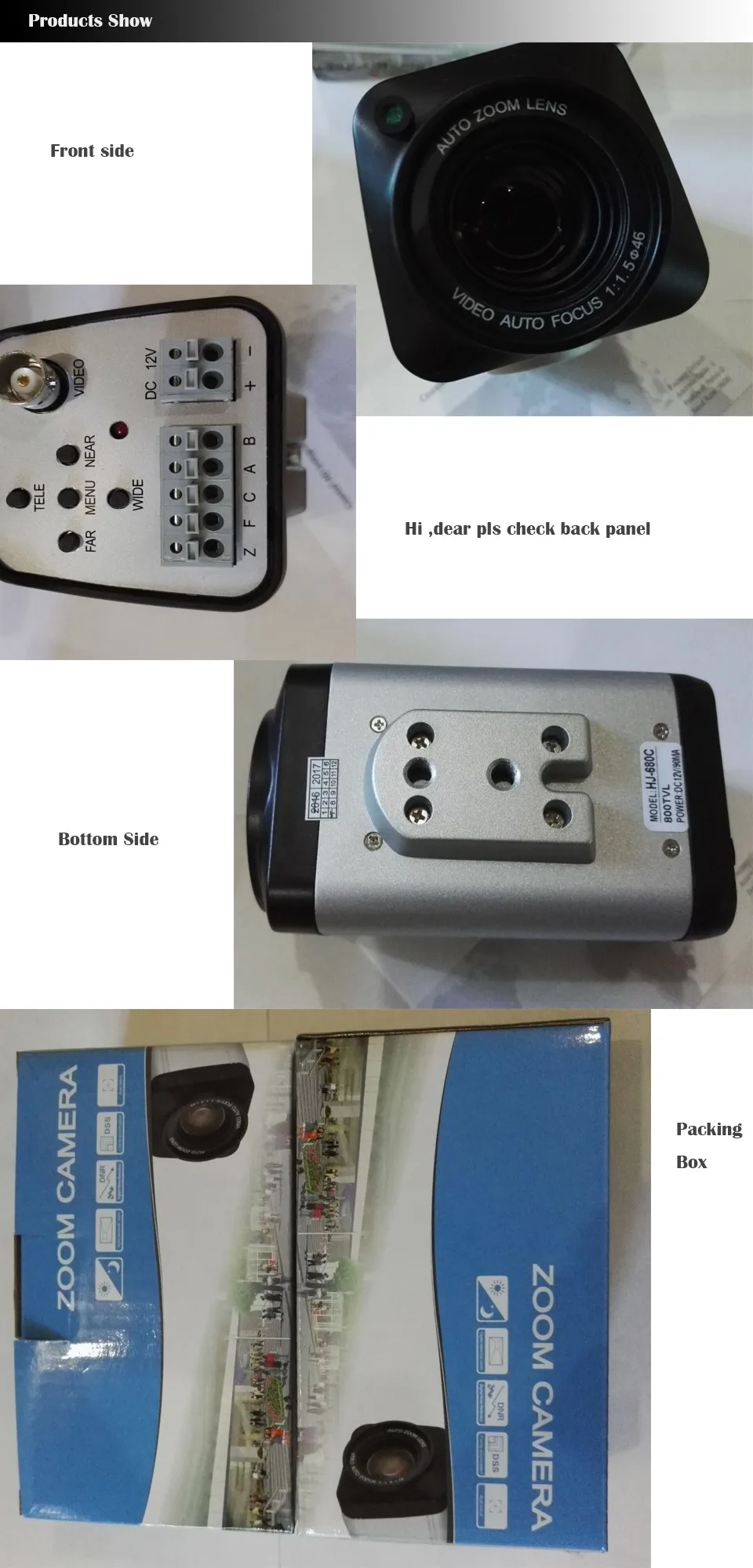 Products show-box camera