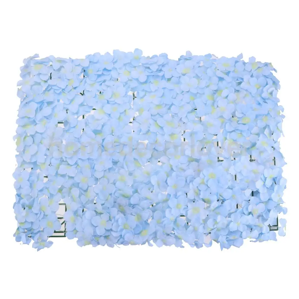 Upscale Artificial Flower Wall Panel Hydrangea Floral Carpet for Wedding Home Garden Shop Store Decoration