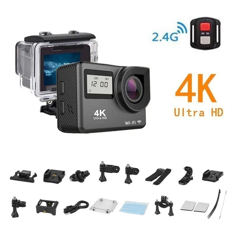 4K экшн камера WIFI 2 0 &quotэкран Full HD мини шлем Водонепроницаемая Спортивная DV