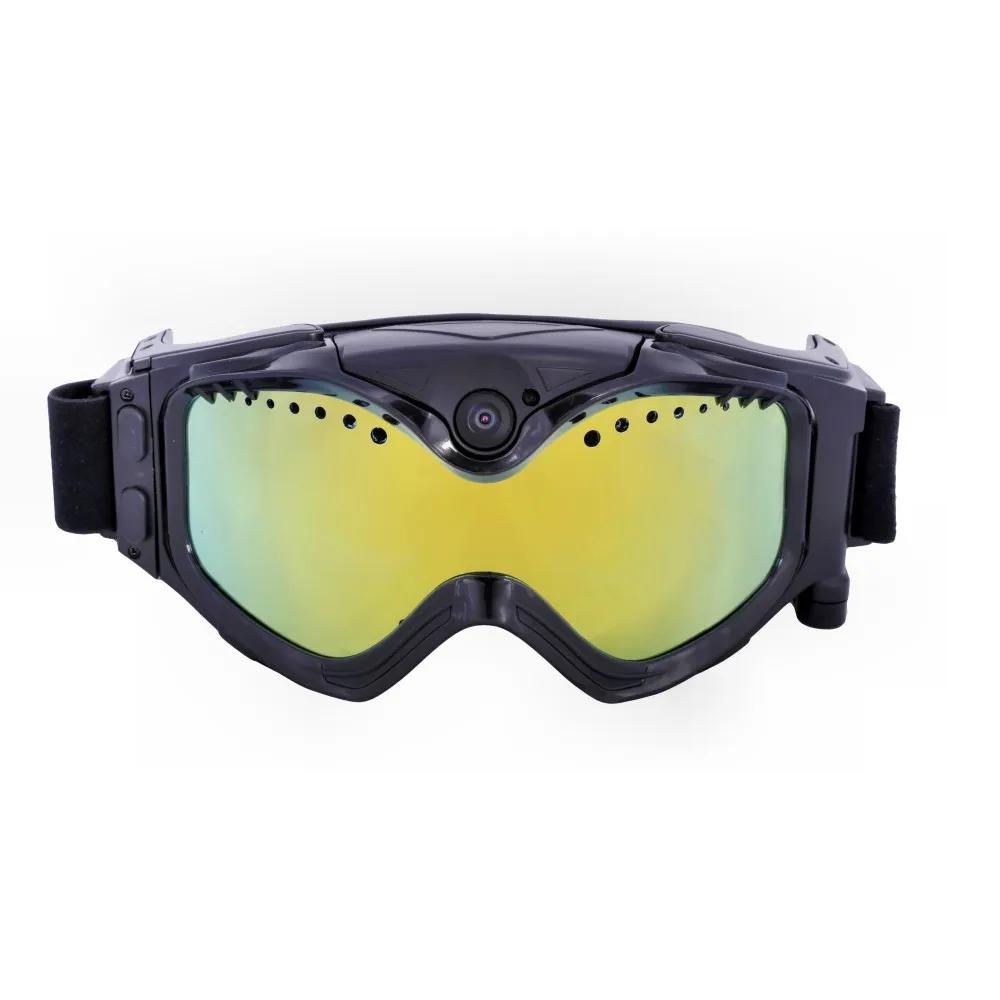 Goede 720P HD Ski Sunglass Goggles Sport Camera Zwart Kleurrijke Dubbele Anti Fog Lens met Live Beeld Video monitoring met TF Card