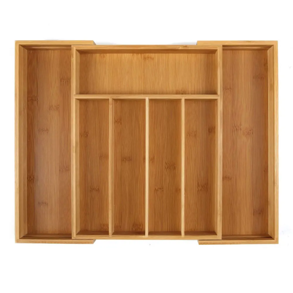 

Drawer Fork Practical Storage Box Organizer Multifunction Office Bamboo Expandable Cutlery Tray Home Use Holder Accessories