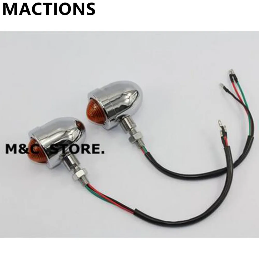 

4X Car Modification Vintage Turn Signal Indicator Lights One Pair Chopper Bobber