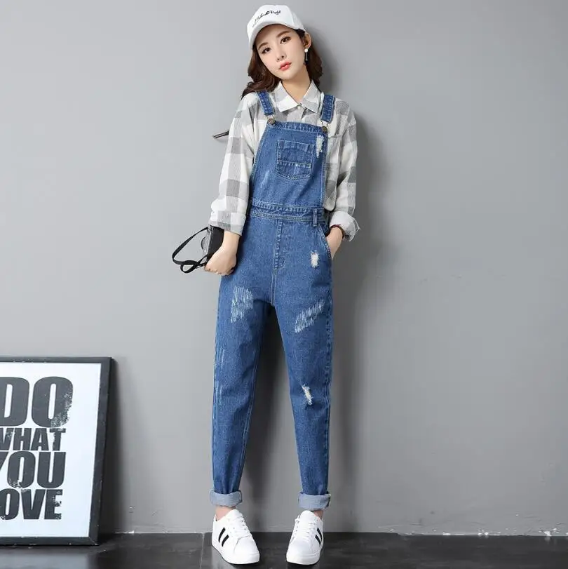 Buy 2018 Women fashion Korean Loose Hole Denim