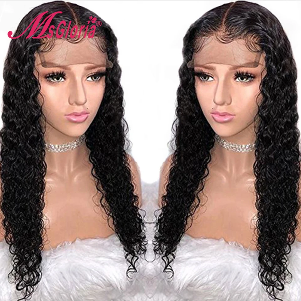 

Lace Curly Human Hair Wigs Bleached Knots Brazilian Remy Hair 13*4 Lace Front Human Hair Wigs With Baby Hair For Women