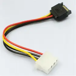 Ecosin2 компьютерные кабели и Разъемы 15 Pin SATA мужчин до 4 Pin Molex Женский IDE HDD Мощность жесткий диск кабель Oct16