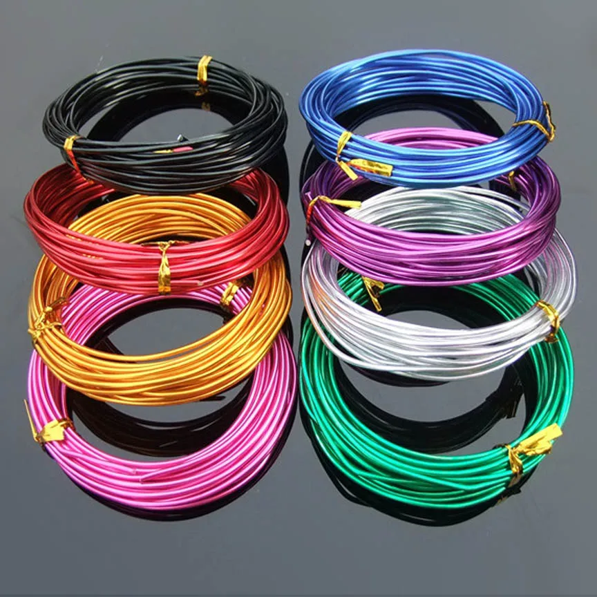 5 Meters 1mm/ 2mm Diameter Colorful Aluminum Wire DIY Soft Electrical