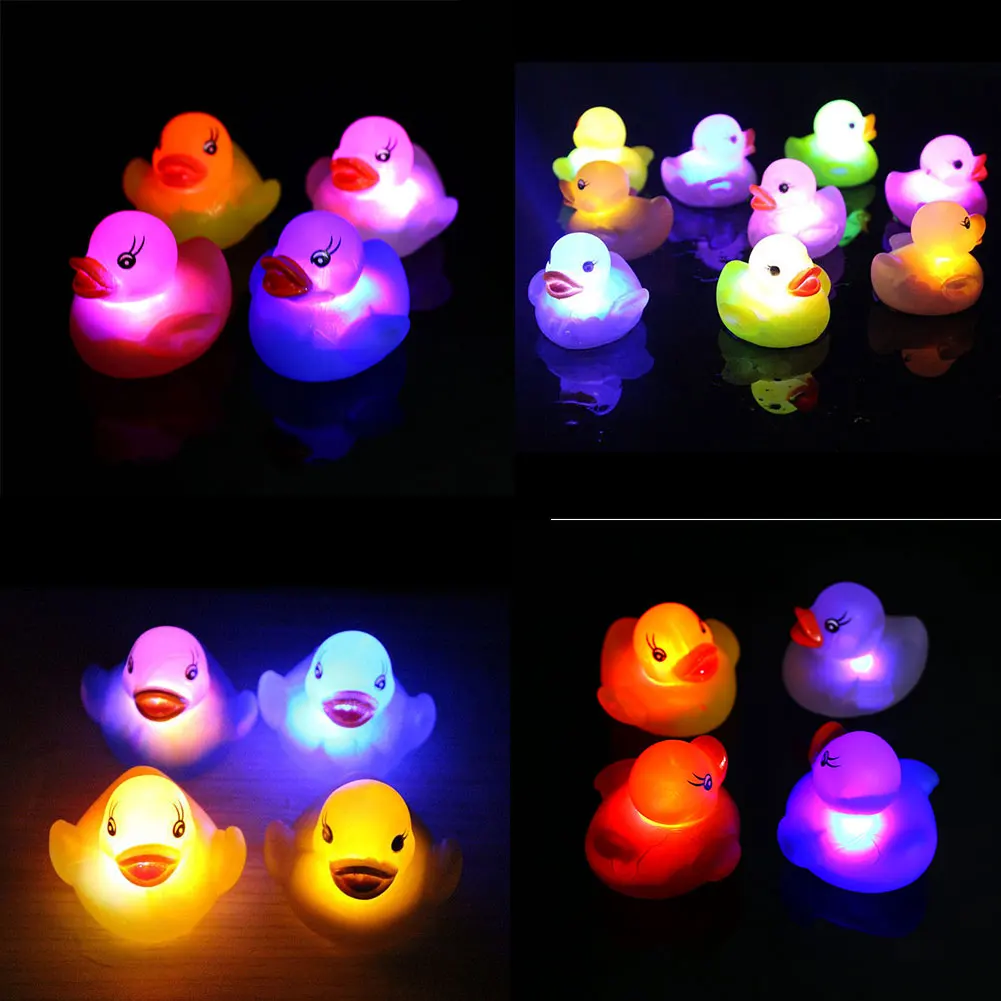 

Kids Bathing Bath Tub Floating Duck Fun Flashing LED RGB Light Lamp Toy